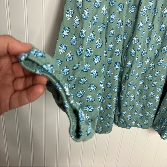 Lucky Brand Top Large Floral Square Neck Long Sleeve Boho Peasant Fall Casual - Picture 5 of 9